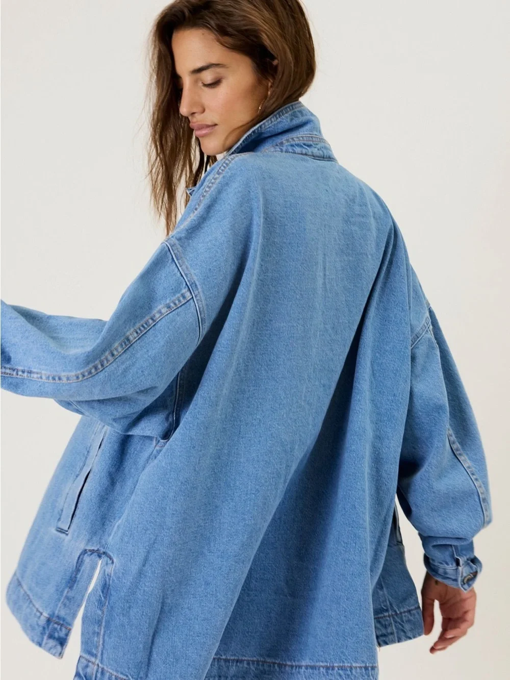 NWOT Free People We The Free Madison City Denim Jacket - Picture 3 of 7